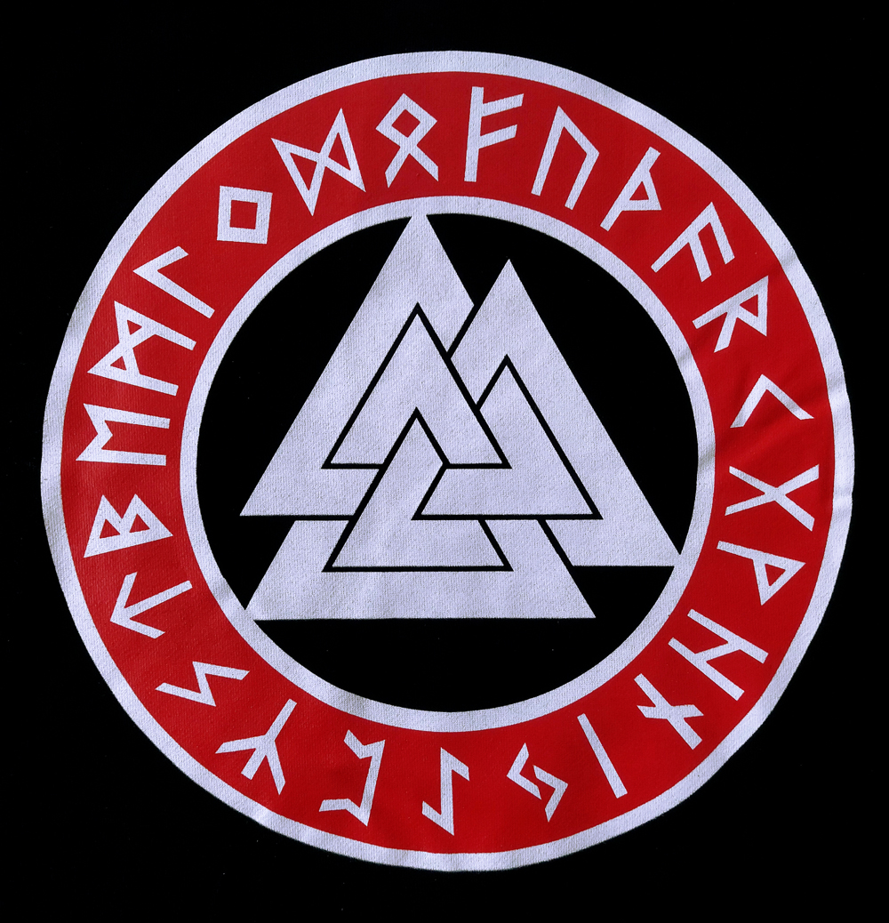 Detailansicht eines Valknut-Druckmusters