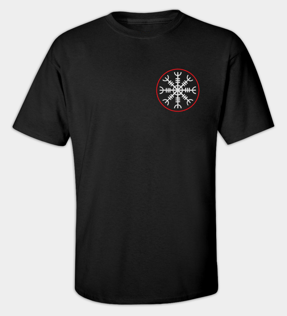 Ægishjálmur besticktes T-Shirt