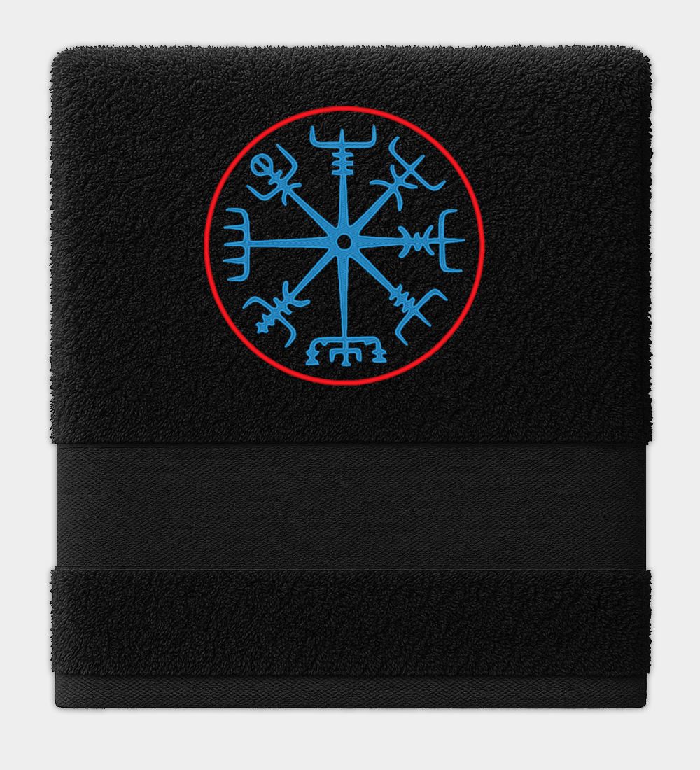 Vegvísir besticktes Handtuch Vegvísir besticktes Handtuch