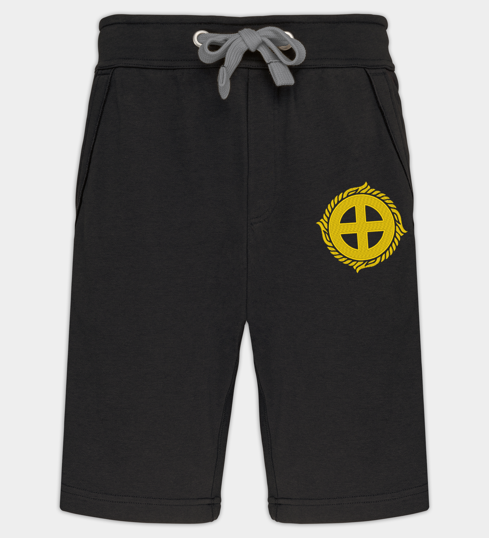 Sonnenkreuz bestickte Bermudashorts Sonnenkreuz bestickte Bermudashorts