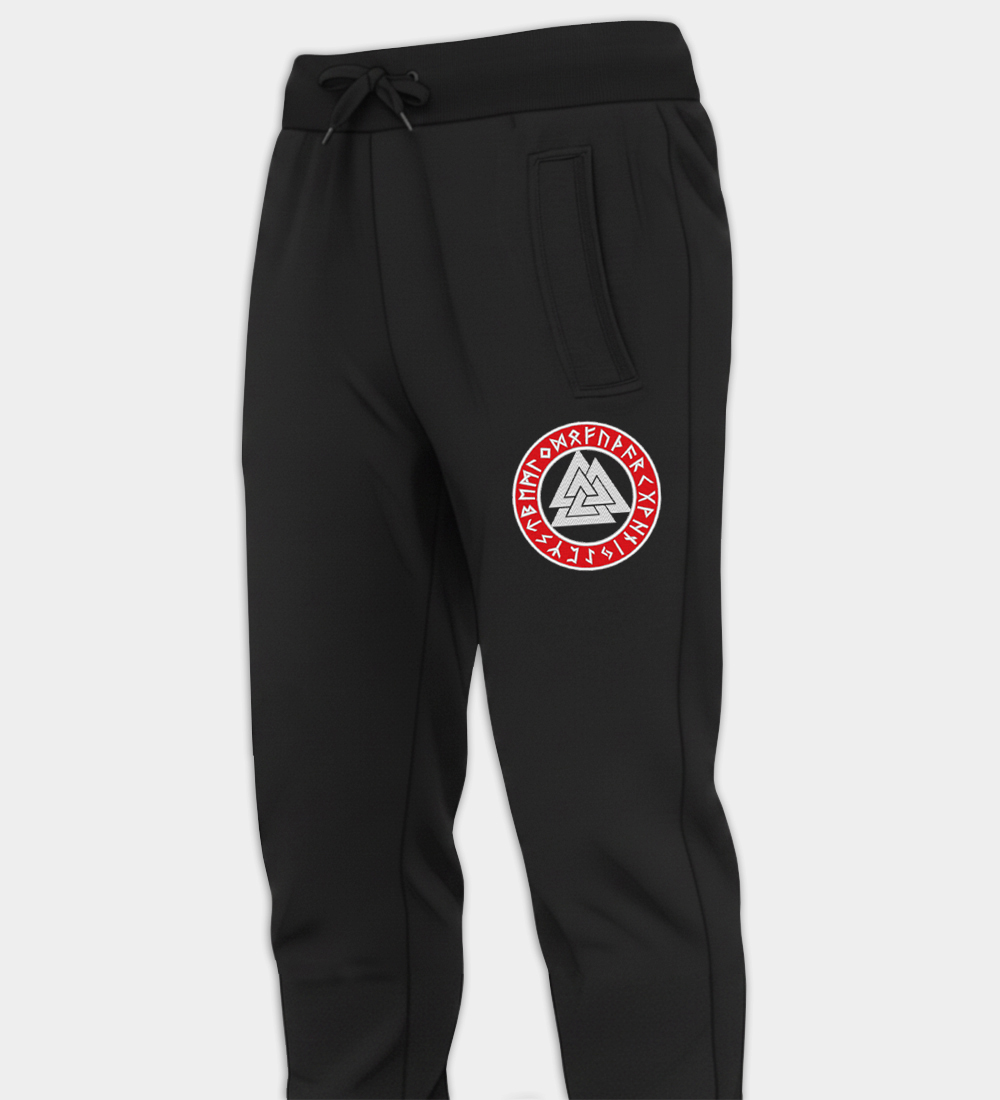 Vyšívané jogger kalhoty Valknut Vyšívané jogger kalhoty Valknut
