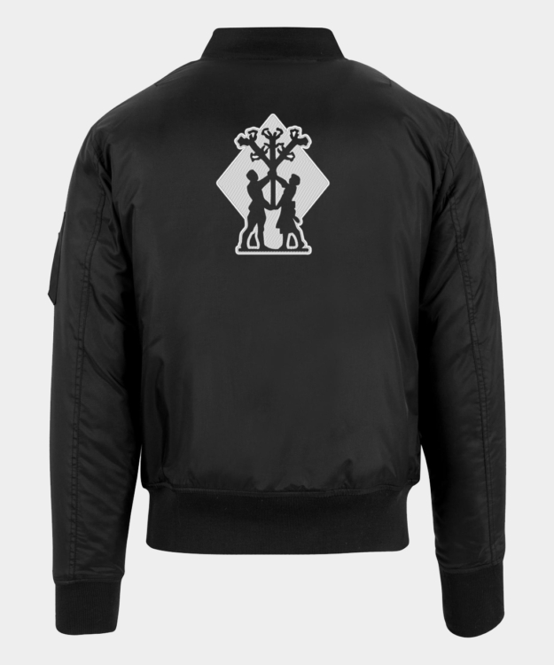 Vyšívaná bomber bunda Motiv Algiz