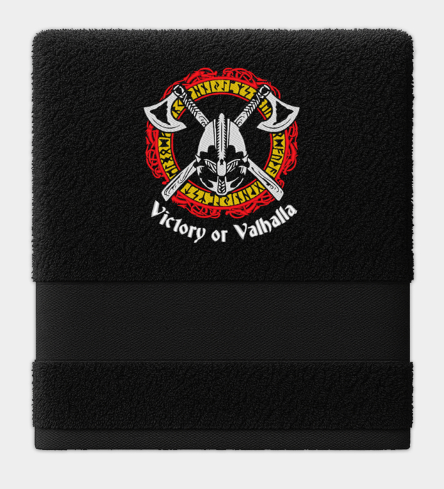 Vyšívaný ručník Victory or Valhalla