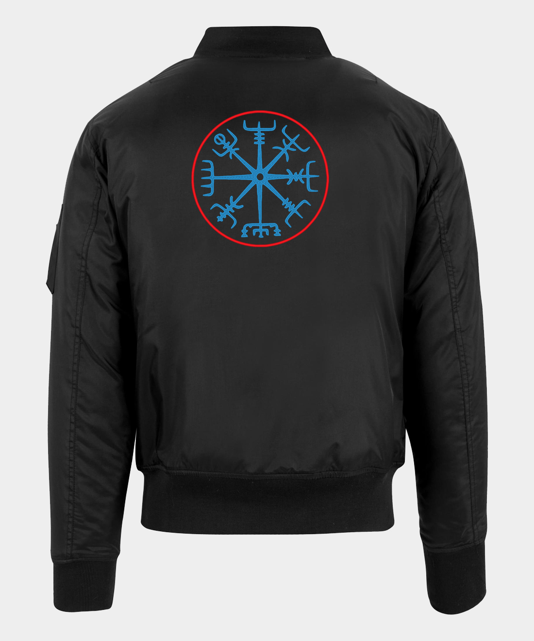 Vyšívaná bomber bunda Vegvísir Vyšívaná bomber bunda Vegvísir
