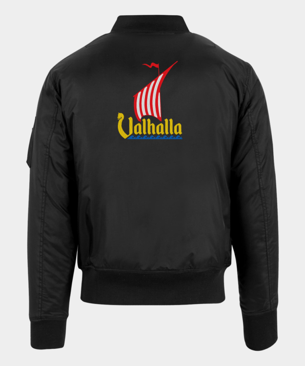 Vyšívaná bomber bunda Valhalla Drakkar