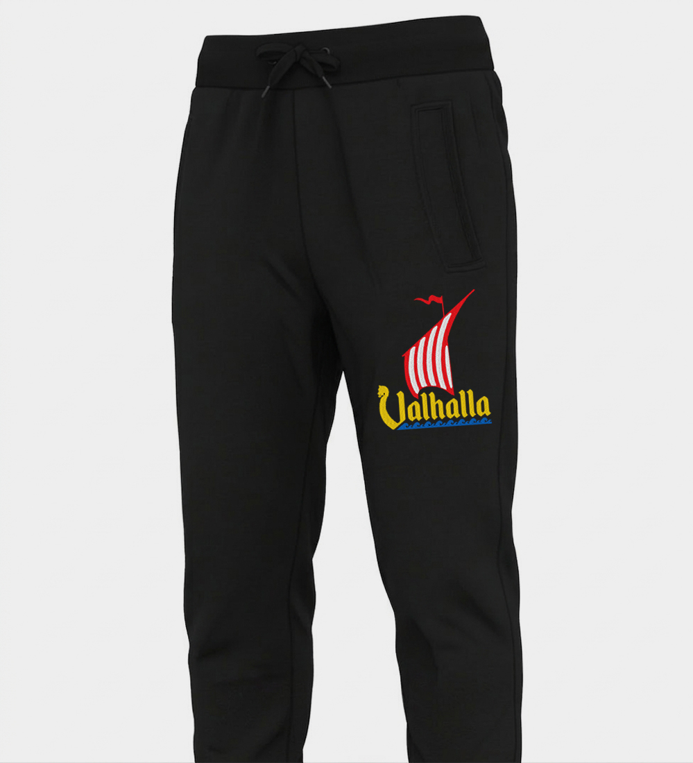 Drageskib broderede joggingbukser Drageskib broderede joggingbukser