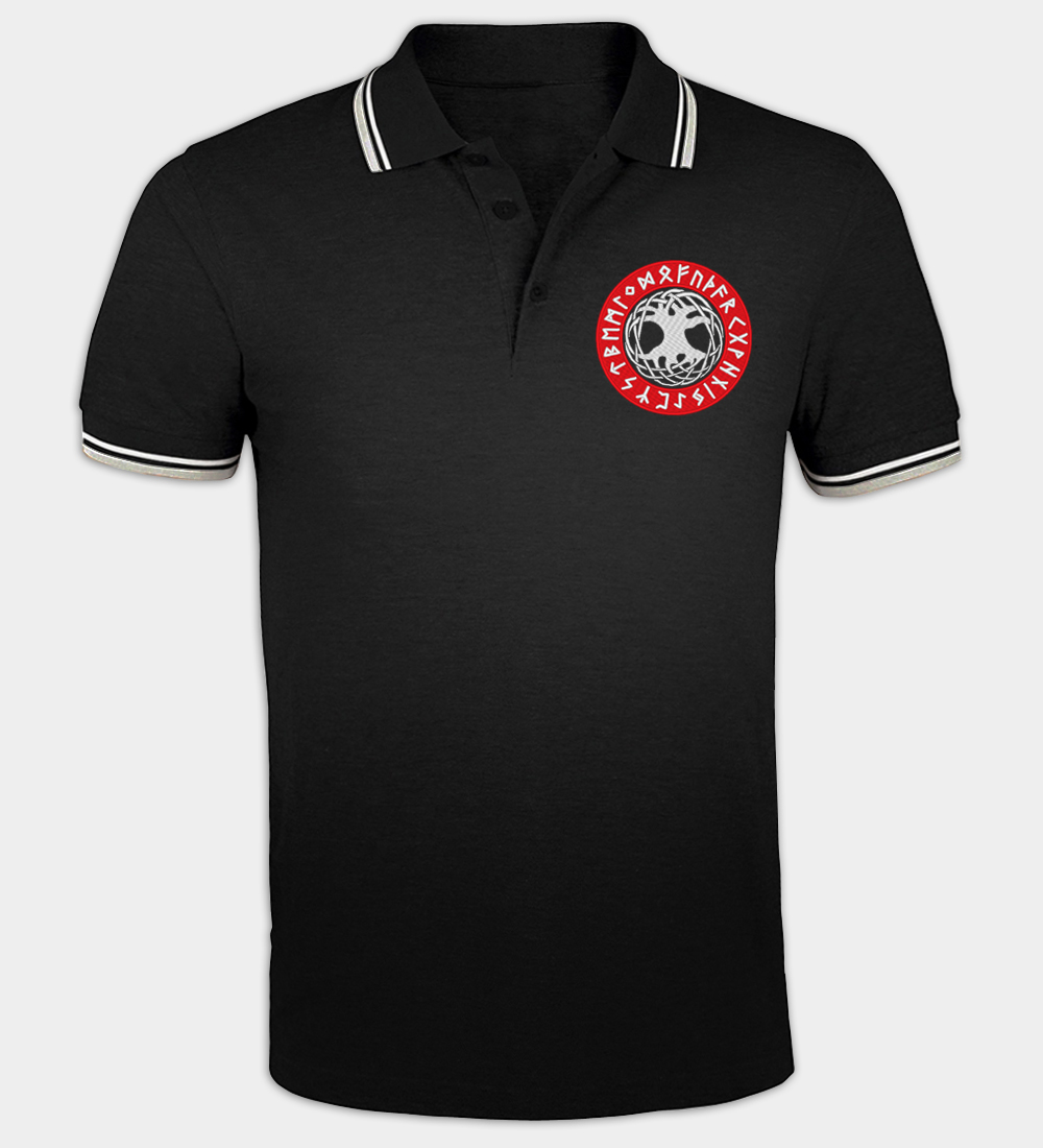 Polo bordada Yggdrasil Rúnico Polo bordada Yggdrasil Rúnico