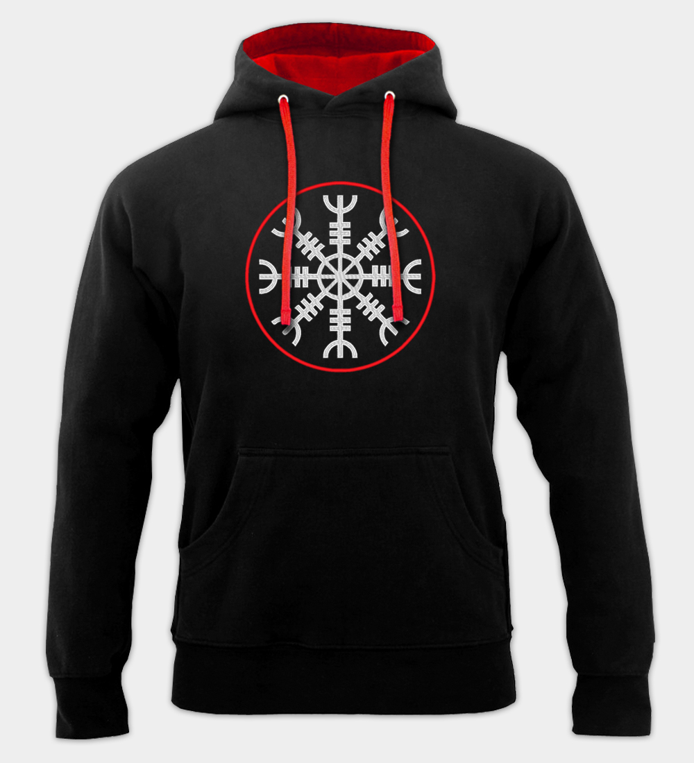 Sudadera con capucha bordada Ægishjálmur Sudadera con capucha bordada Ægishjálmur