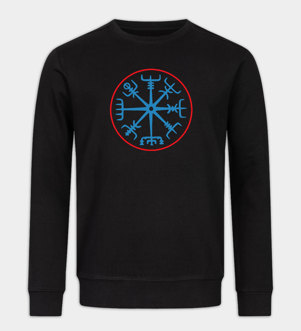 Sudadera bordada Vegvísir Sudadera bordada Vegvísir