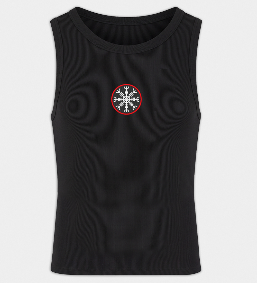 Camiseta sin mangas hombre bordada Ægishjálmur Camiseta sin mangas hombre bordada Ægishjálmur