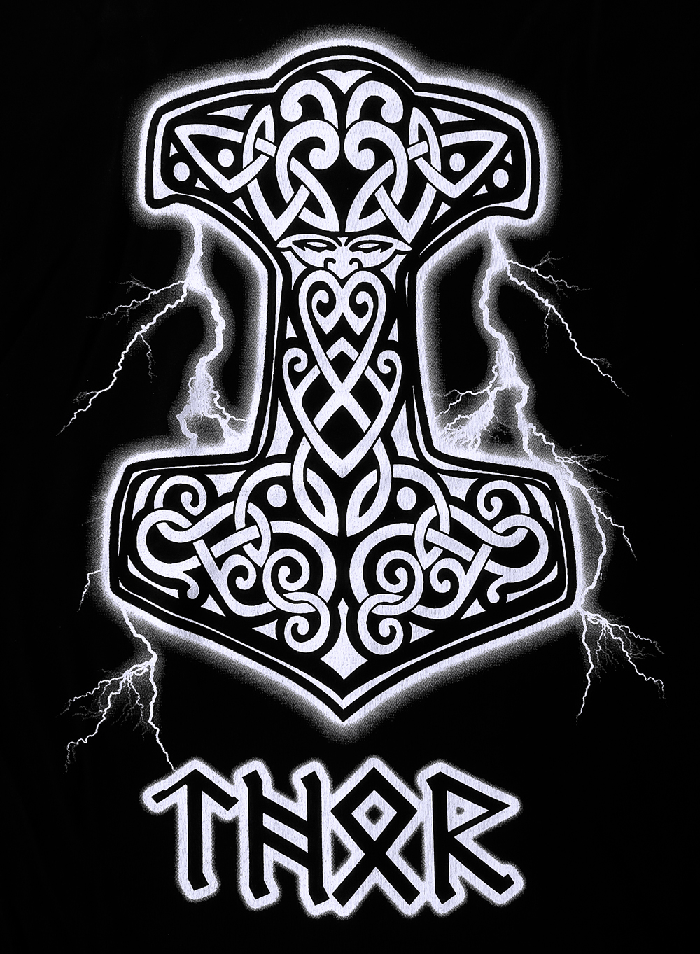 Mjölnir-thorin vasarapainettu kuvio
