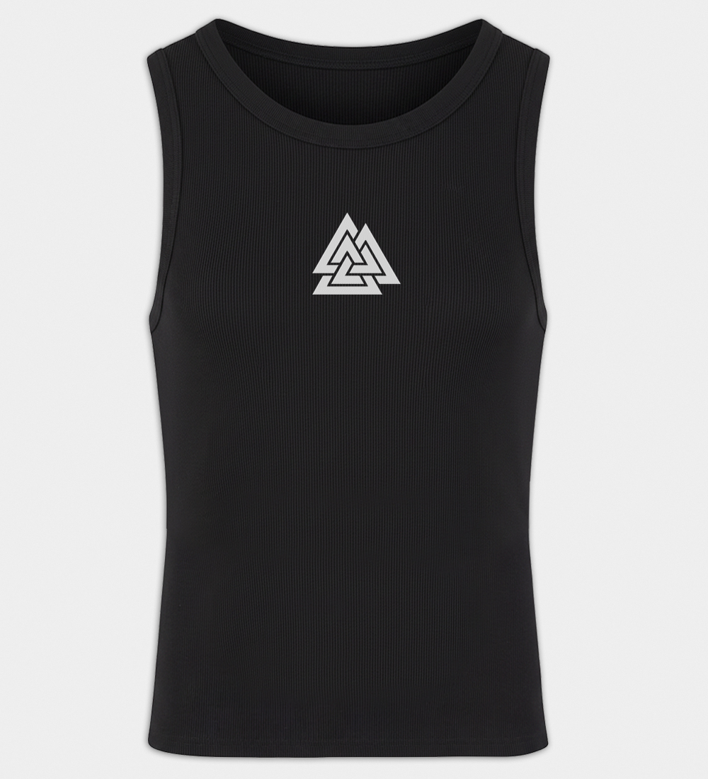 Valknut brodeerattu miesten hihaton paita Valknut brodeerattu miesten hihaton paita
