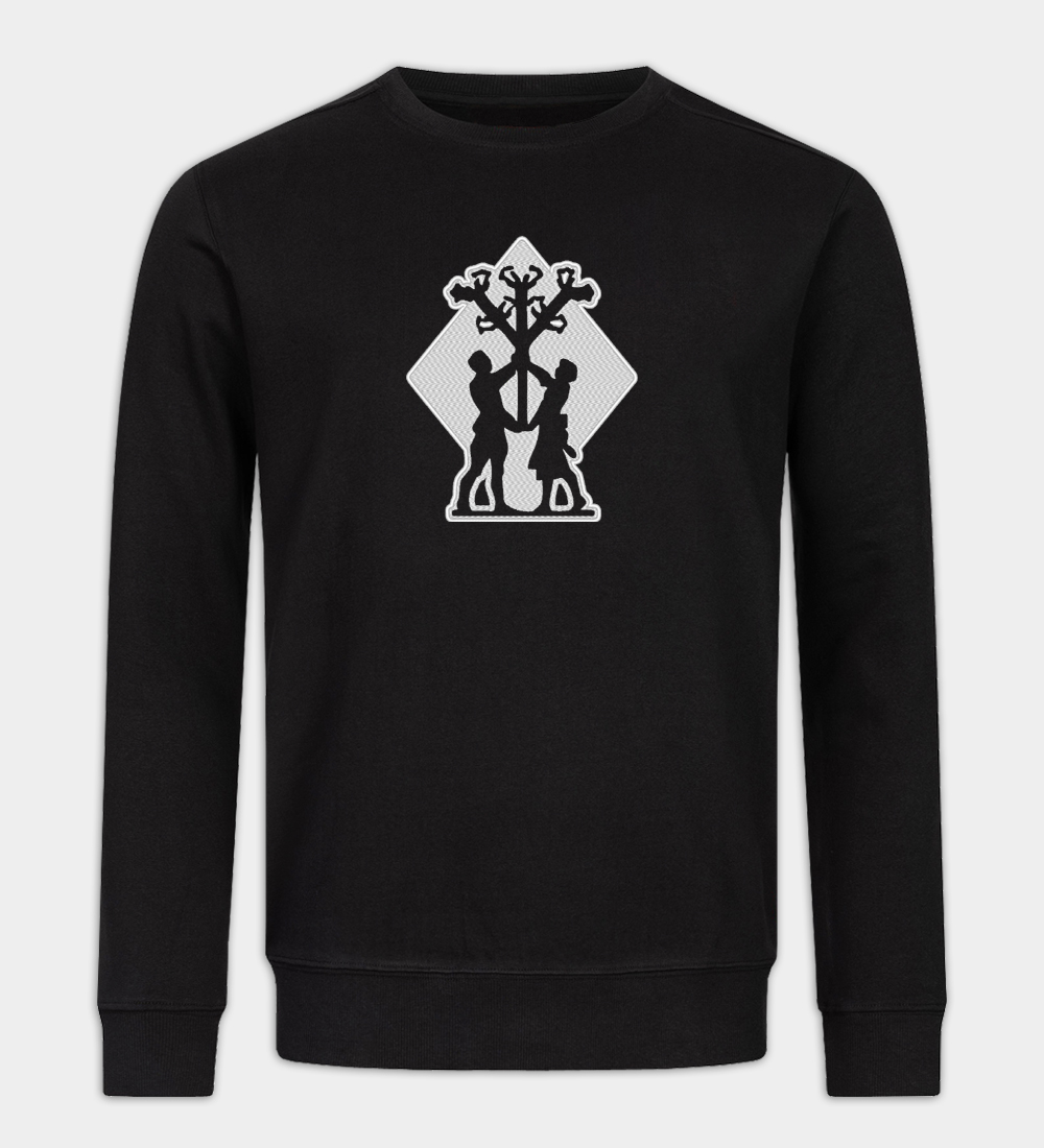 Sweat-shirt brodé motif Algiz