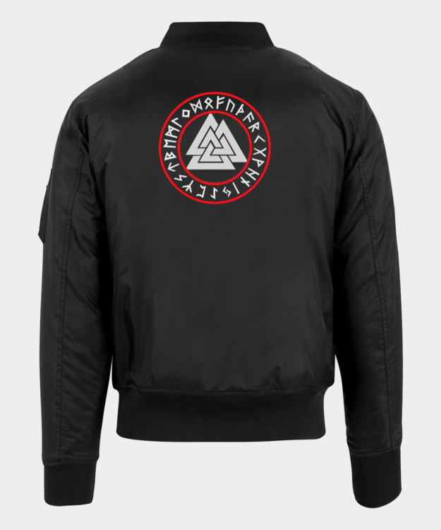Blouson Bomber Brodé Valknut