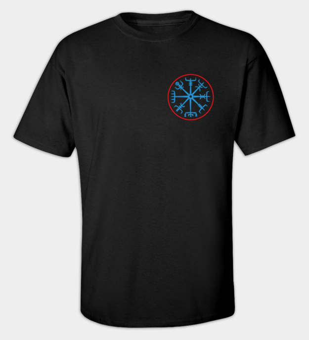 Vegvisir Geborduurd T-shirt