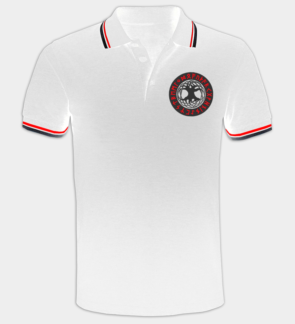 Yggdrasil Geborduurd Polo Shirt Yggdrasil Geborduurd Polo Shirt