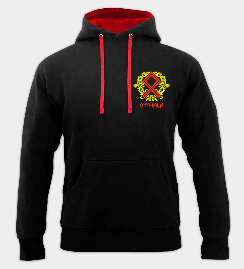 Othala-rune geborduurde hoodie Othala-rune geborduurde hoodie
