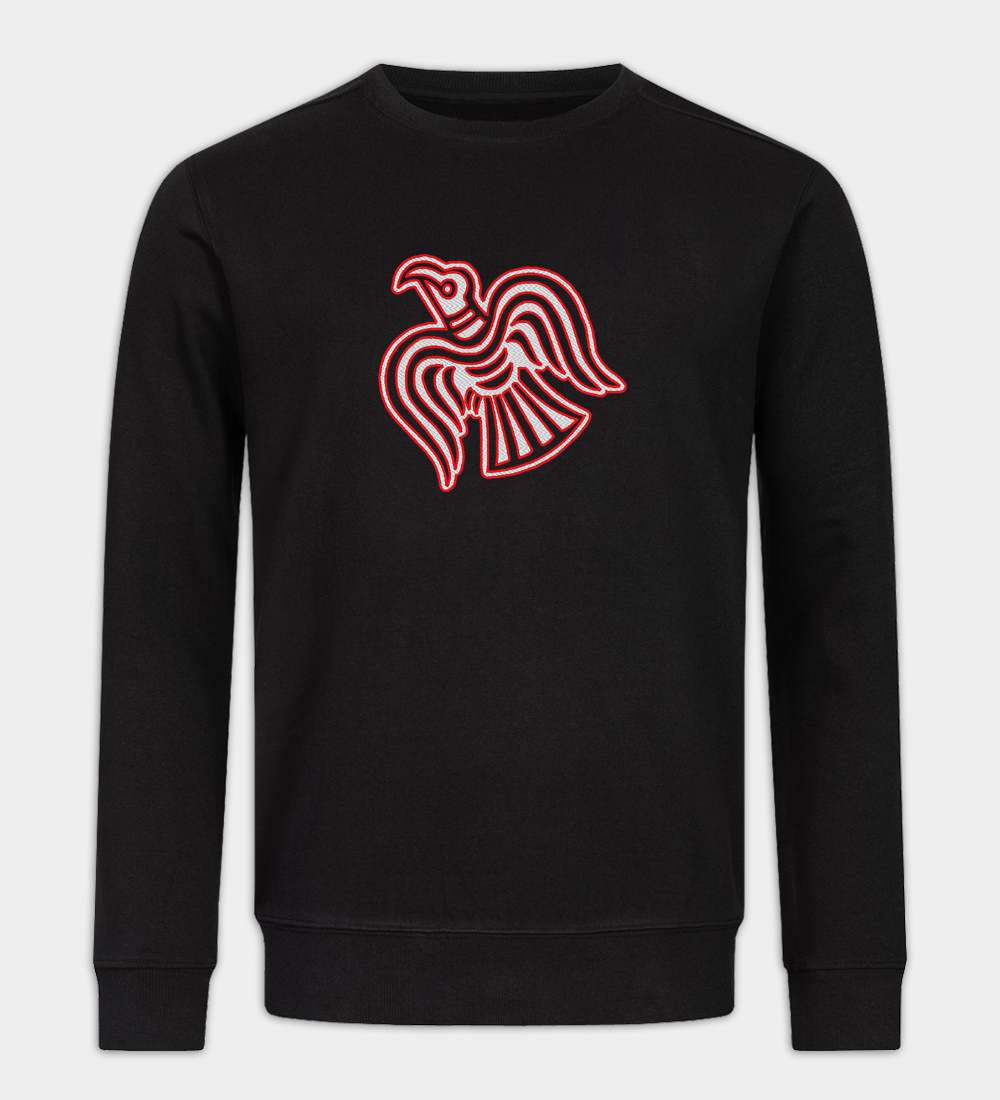Viking ravn motiv brodert sweatshirt Viking ravn motiv brodert sweatshirt