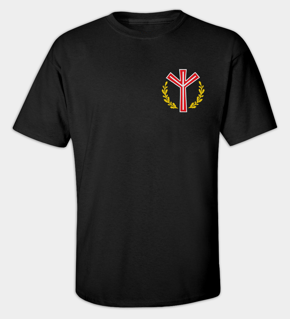 Algiz-rune brodert t-skjorte Algiz-rune brodert t-skjorte
