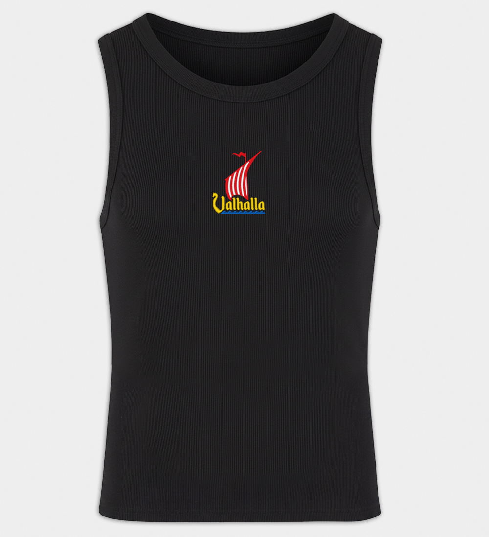 Viking drageskip brodert tanktopp til herre Viking drageskip brodert tanktopp til herre