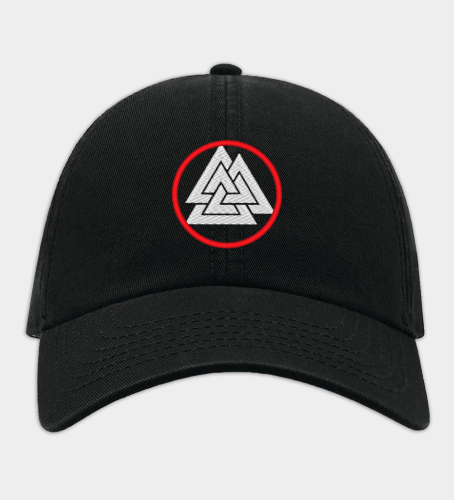 Czapka z Daszkiem Haftowana Valknut