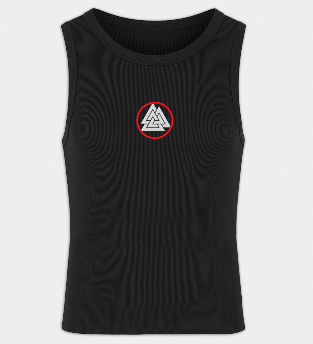 Haftowana koszulka bez rękawów Valknut Haftowana koszulka bez rękawów Valknut