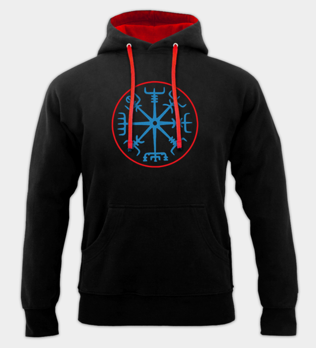 Moletom com capuz bordado Vegvísir