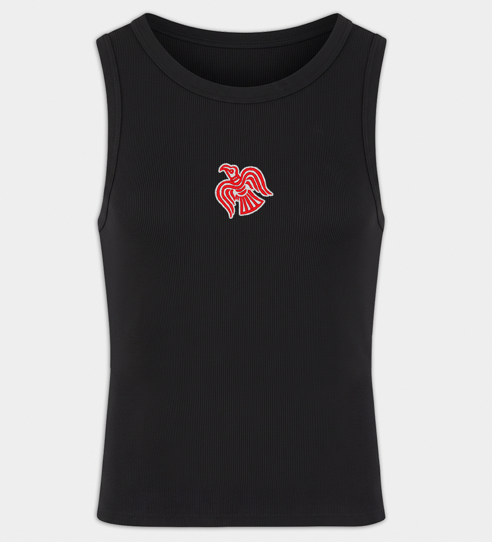 Regata masculina bordada Motivo de corvo viking Regata masculina bordada Motivo de corvo viking