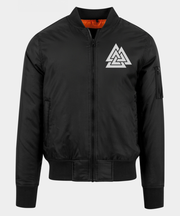 Jaqueta bomber bordada Valknut