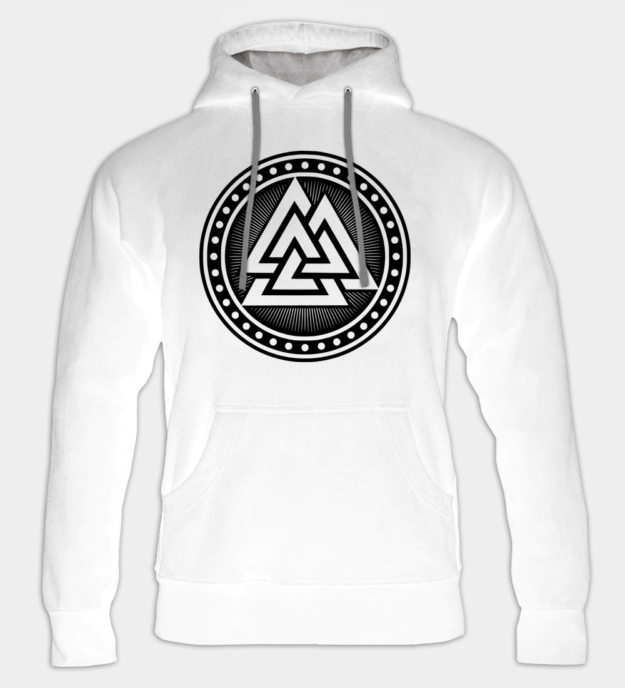 Hanorac cu glugă brodat Valknut