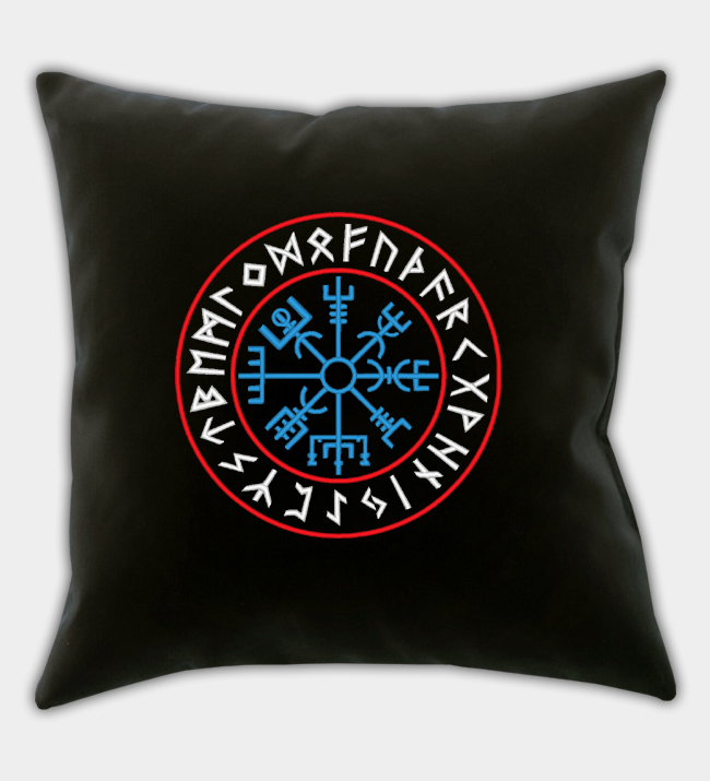 Fermoza de pernă brodată Vegvisir Fermoza de pernă brodată Vegvisir