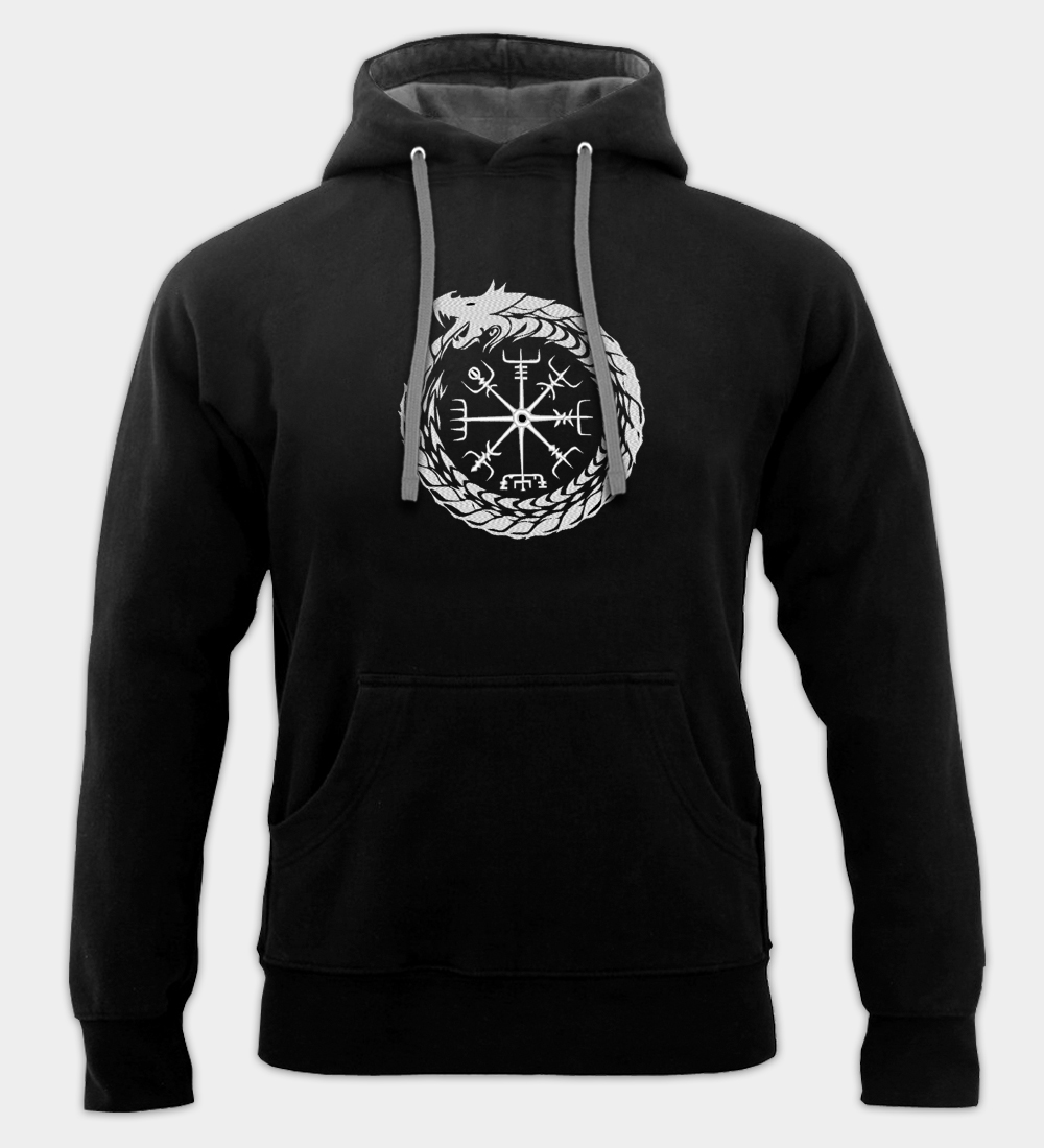 Jörmungandr broderad hoodie Jörmungandr broderad hoodie
