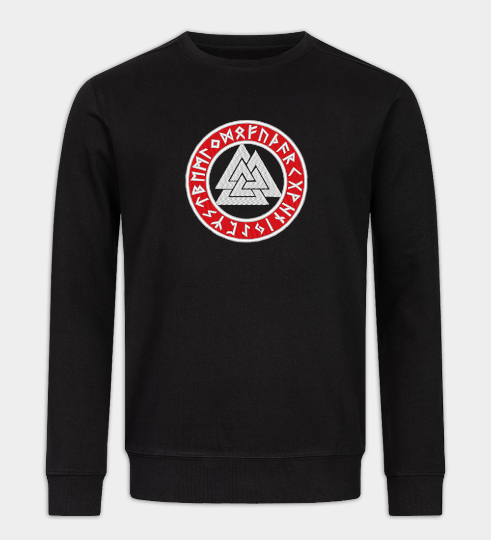 Valknut broderad sweatshirt Valknut broderad sweatshirt