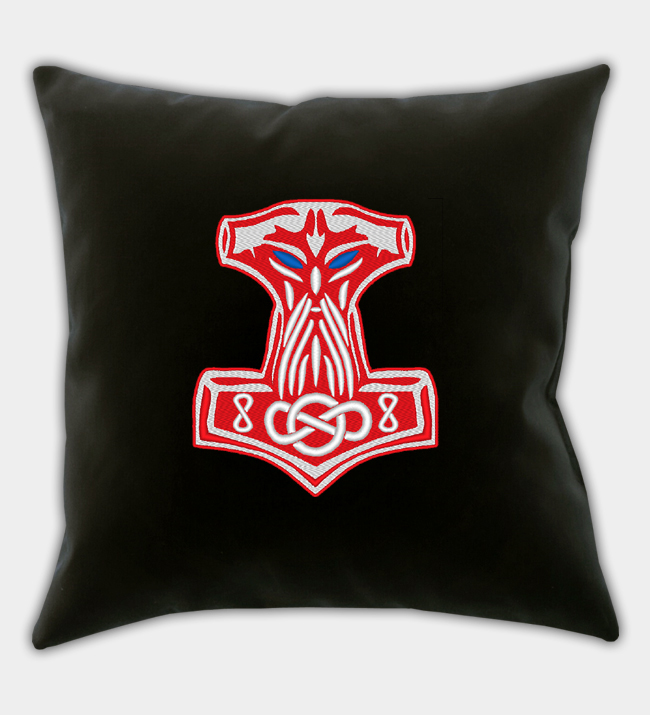 Mjölnir broderad kuddfodral Mjölnir broderad kuddfodral