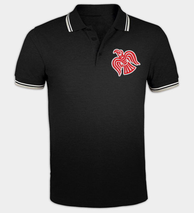 Viking Raven Embroidered Polo Shirt