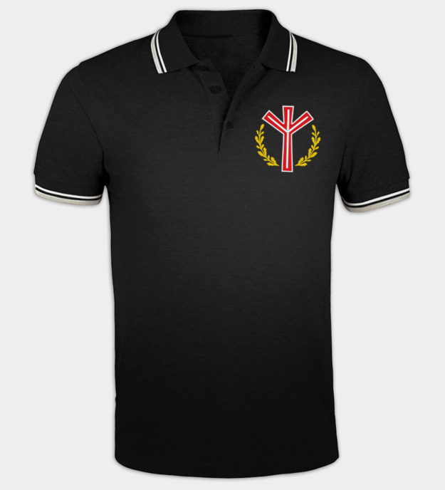 Algiz Rune Embroidered Polo Shirt