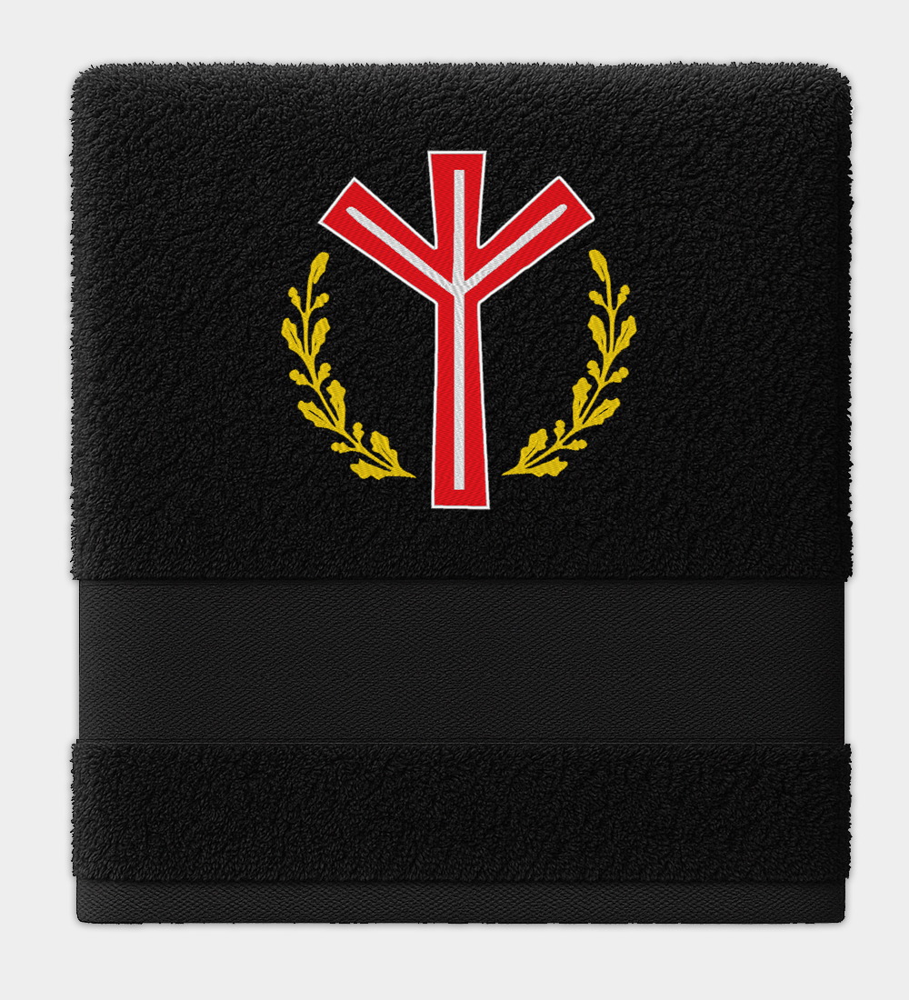 Algiz Rune Embroidered Towel Algiz Rune Embroidered Towel