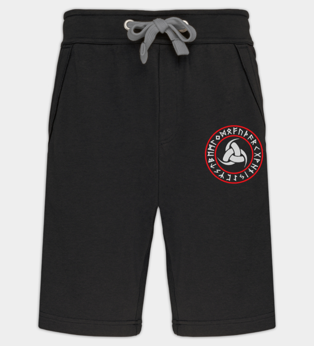 Horns of Odin Embroidered Bermuda Shorts