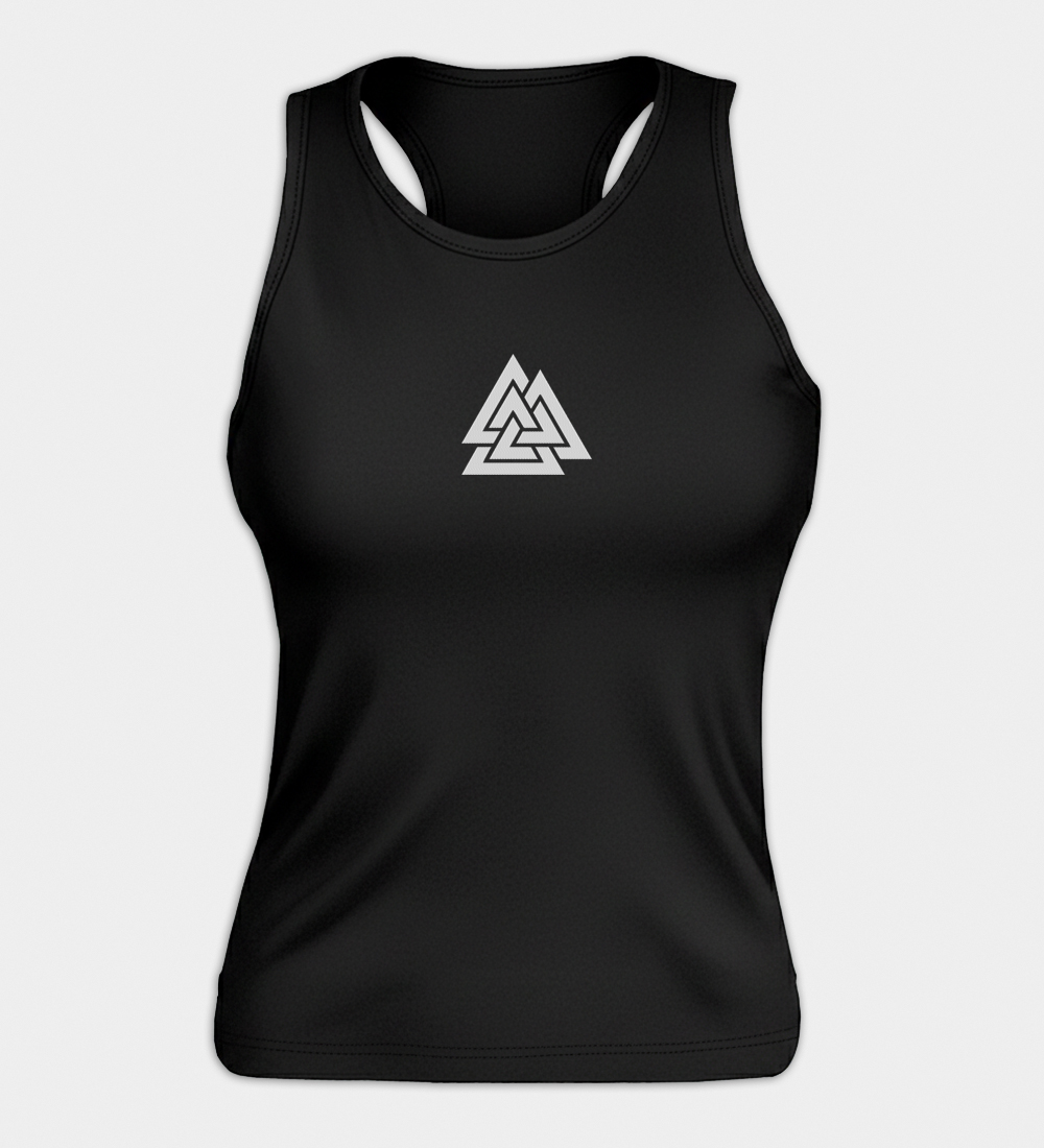 Odin's Valknut Embroidered Women’s Tank Top Odin's Valknut Embroidered Women’s Tank Top