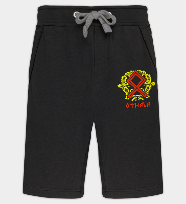 Othala Rune Embroidered Bermuda Shorts