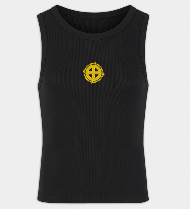 Sun Cross Embroidered Men's Tank Top