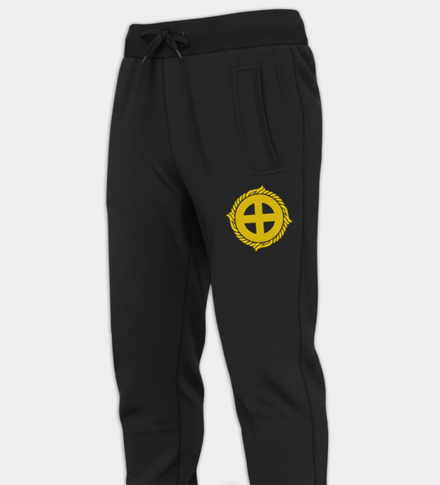 Sun Cross Embroidered Joggers
